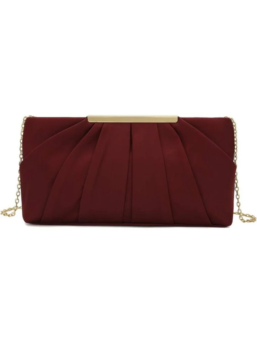 Elegant Pleated Satin Clutch Evening Bag | Classy Formal Handbag for Women